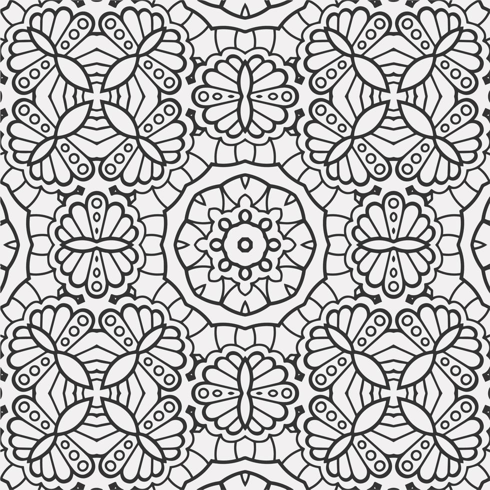 vector coloring geometric flower shapes pattern background
