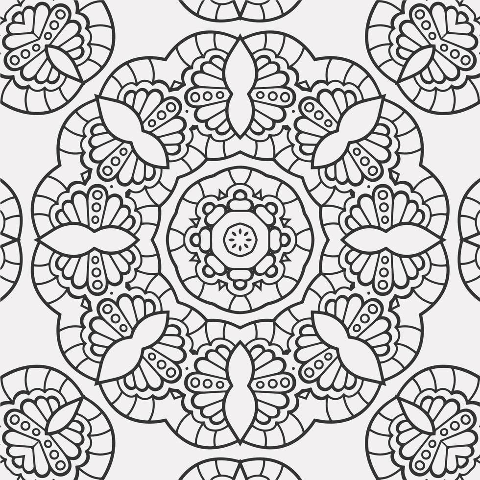 vector coloring geometric flower shapes pattern background