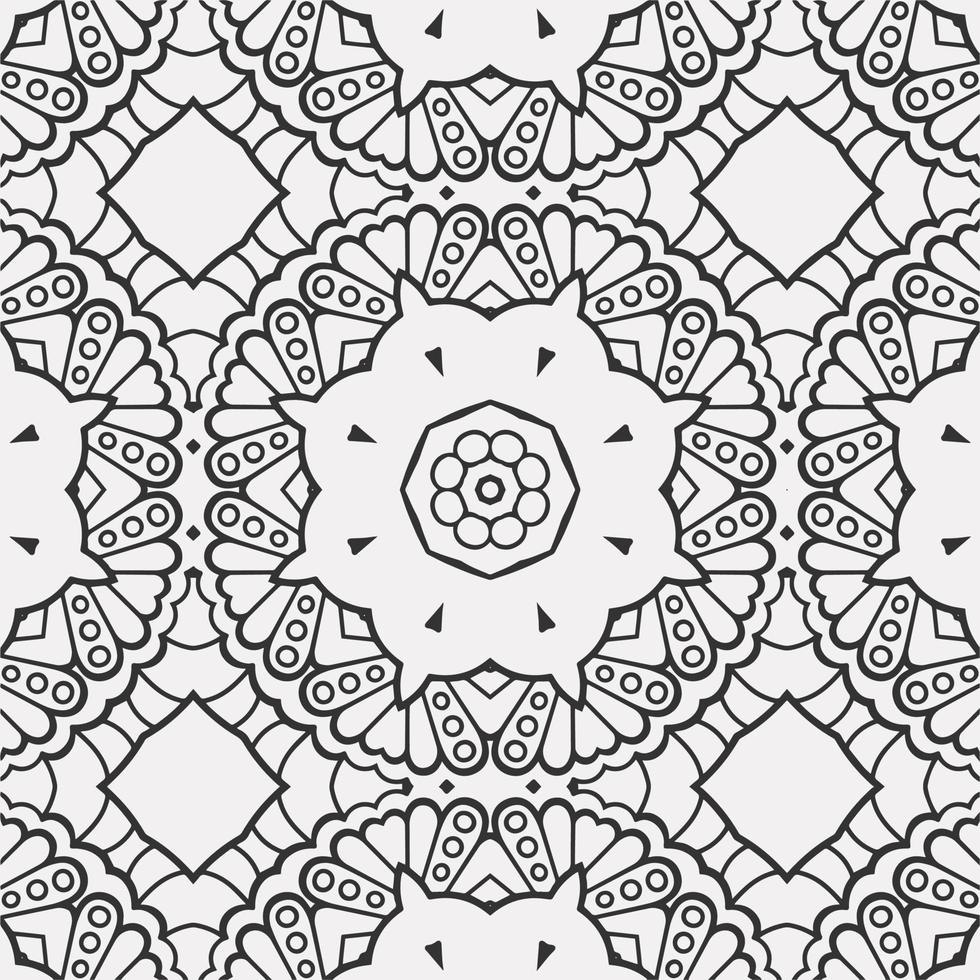 vector coloring geometric flower shapes pattern background