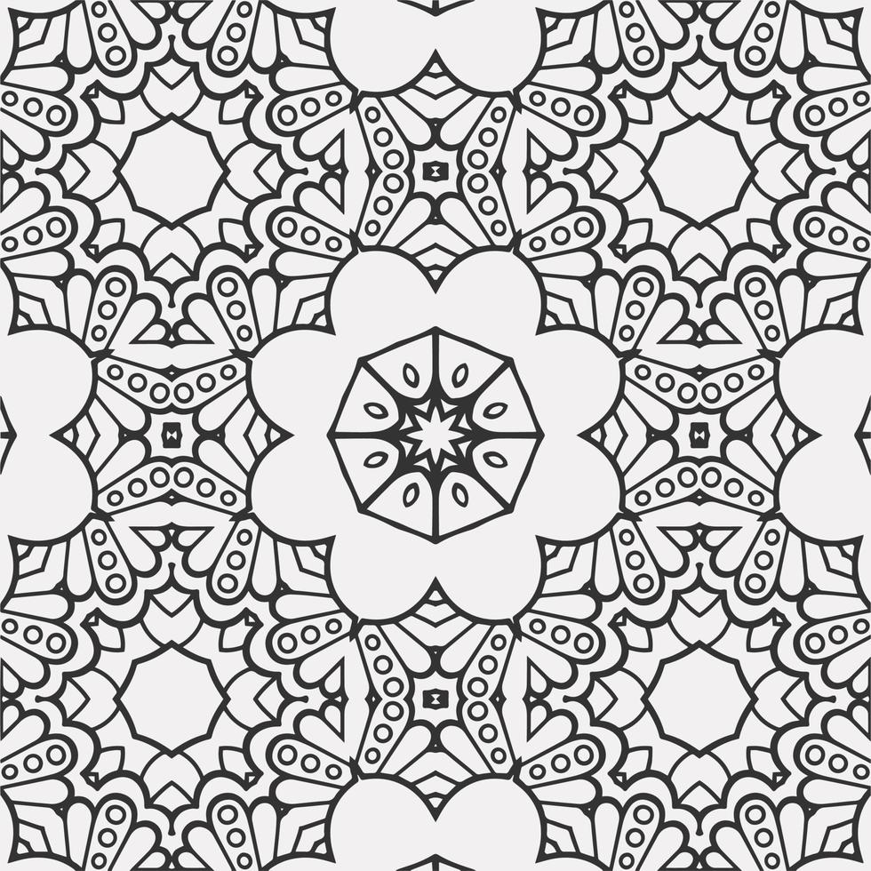 vector coloring geometric flower shapes pattern background