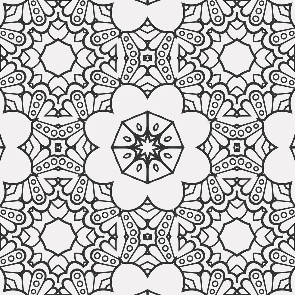 vector coloring geometric flower shapes pattern background