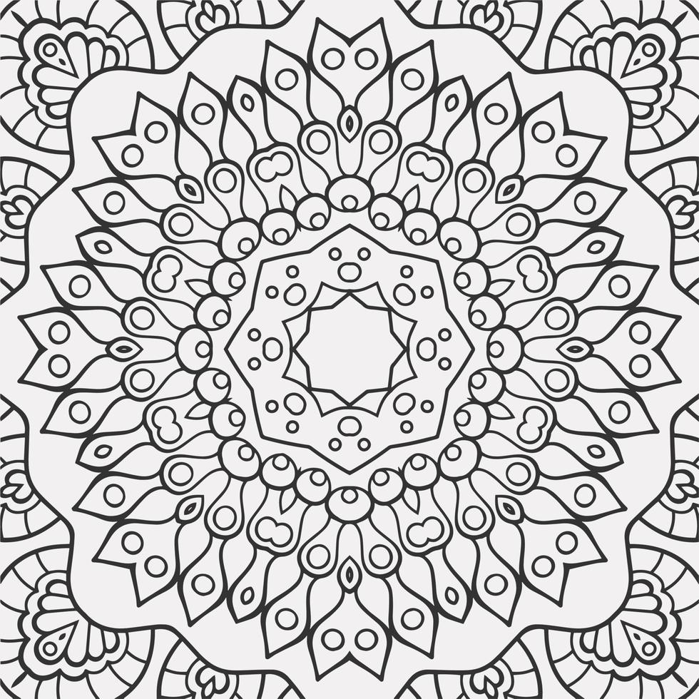 vector coloring geometric flower shapes pattern background
