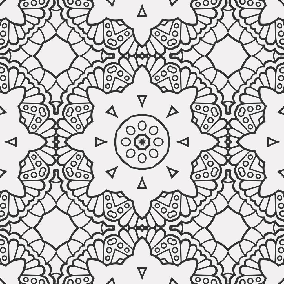 vector coloring geometric flower shapes pattern background