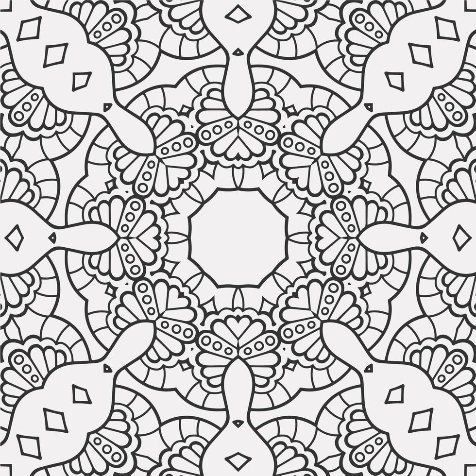 vector coloring geometric flower shapes pattern background
