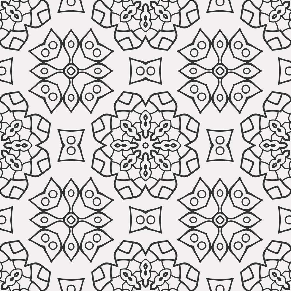 vector coloring geometric flower shapes pattern background