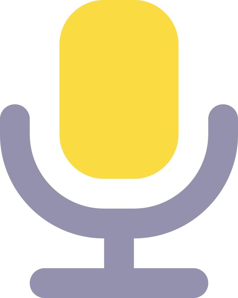 Microphone flat color ui icon. Voice recorder. Sharing voice messages. Converting text into audio. Simple filled element for mobile app. Colorful solid pictogram. Vector isolated RGB illustration