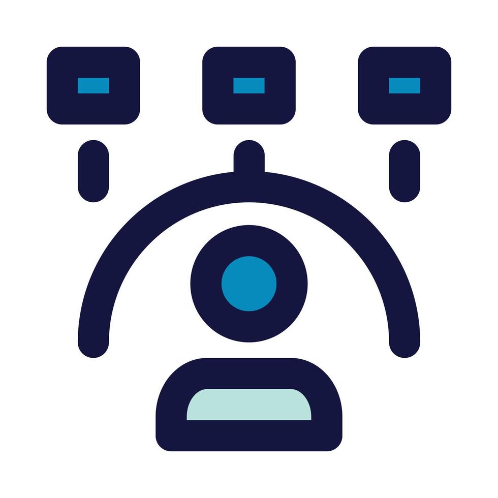 user connection of network connection fill icon style vector