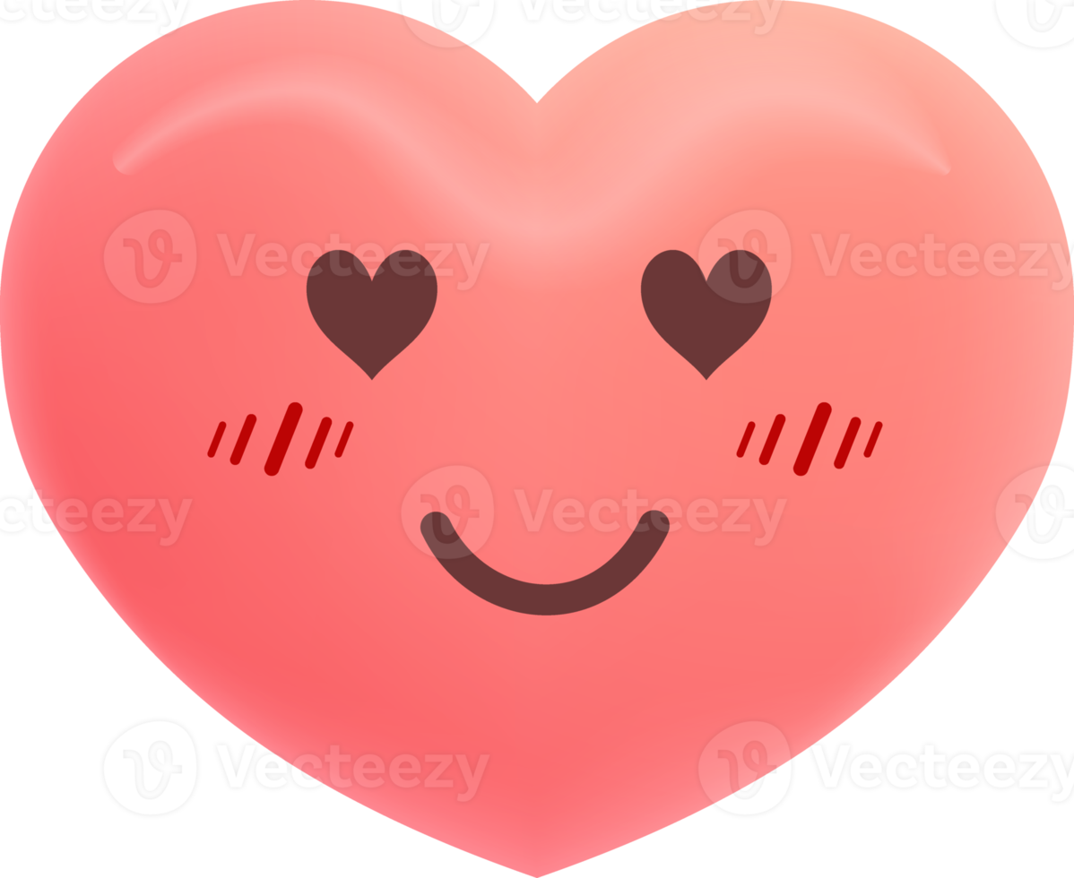 amor fofa coração emoji png