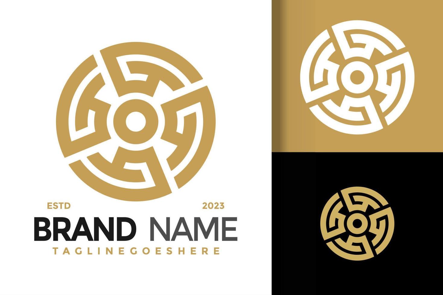 Letter G Circular logo vector icon illustration