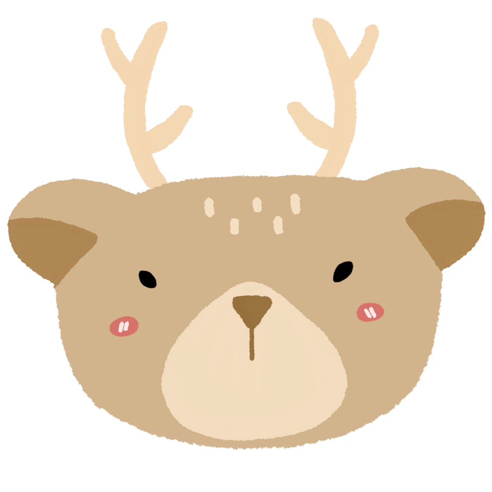 cute deer with antlers png