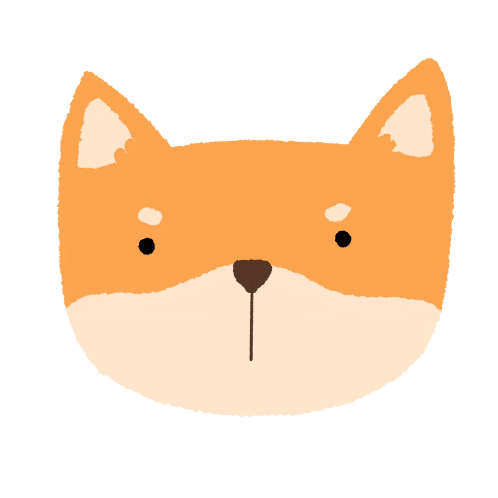 cute shiba inu dog png