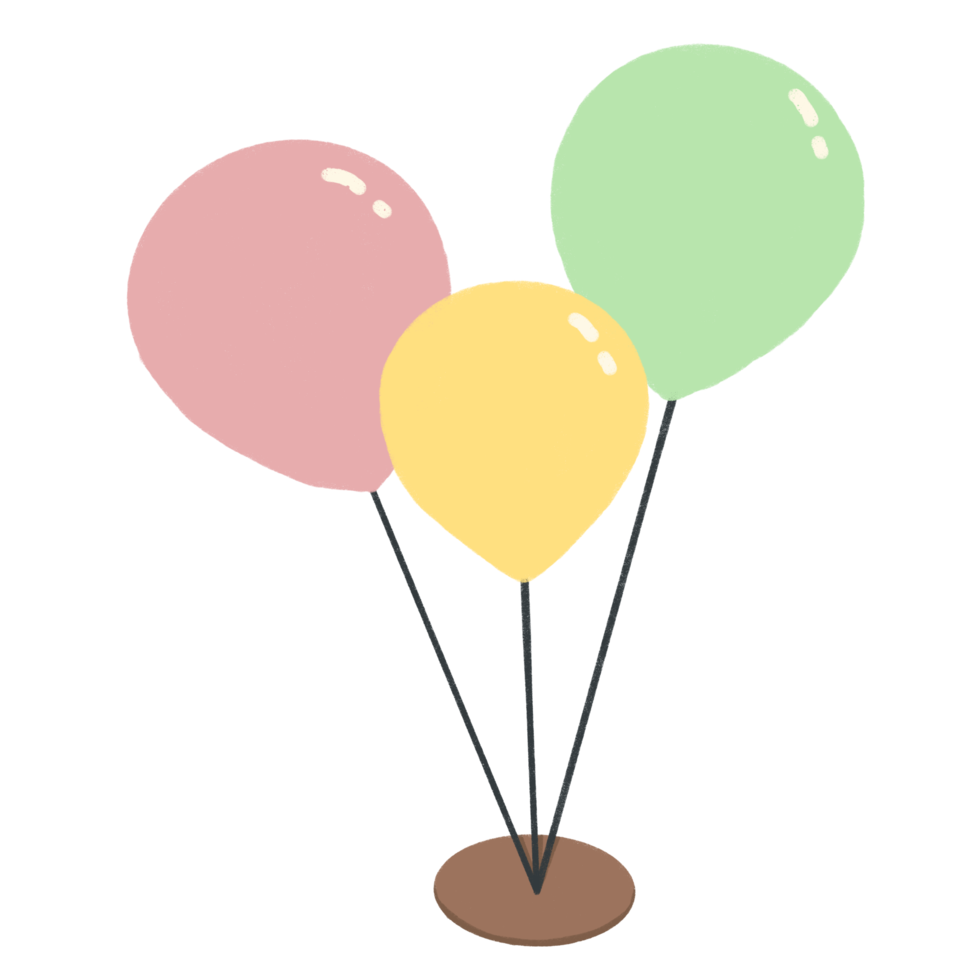 mignonne et pastel des ballons png