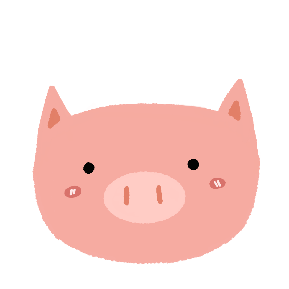 cute little pink piggy png