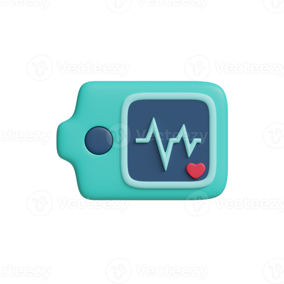 3d electrocardiogram health and medical icon png