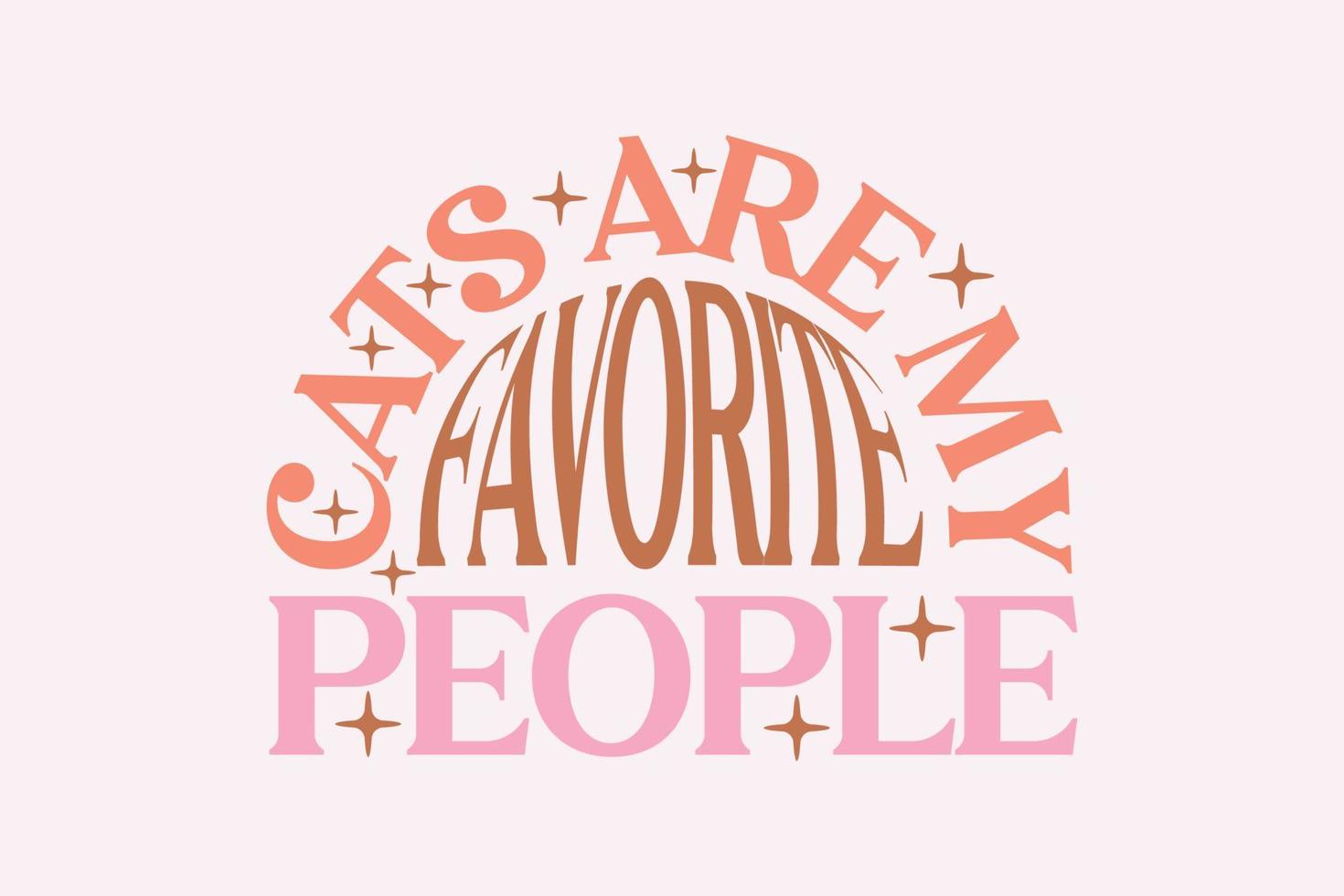 Retro Cat Quote t shirt Design vector