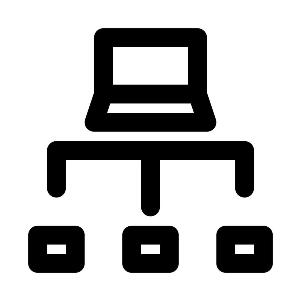 connection sharing of network connection Out of the box outline icon style vector