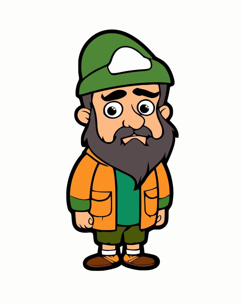 Homeless Man Illustration vector