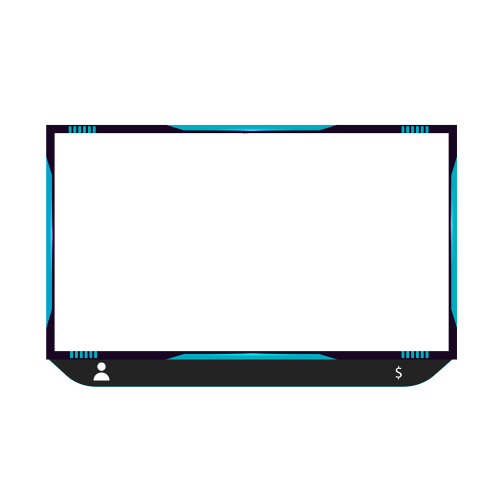 Online gaming screen panel and border design for gamers png