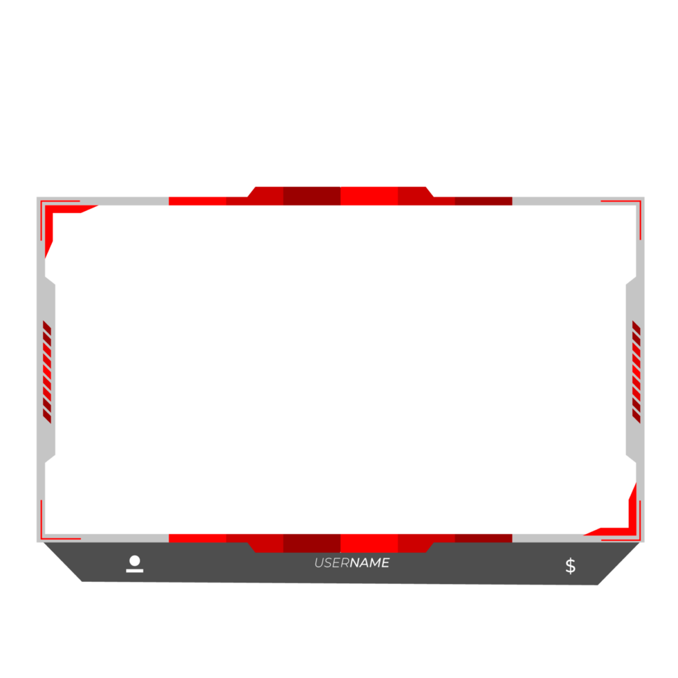 Online gaming screen panel and border design for gamers png