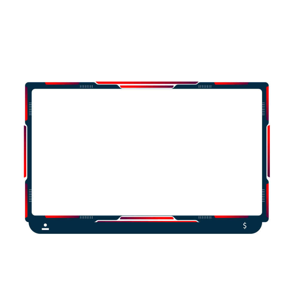 Online gaming screen panel and border design for gamers png