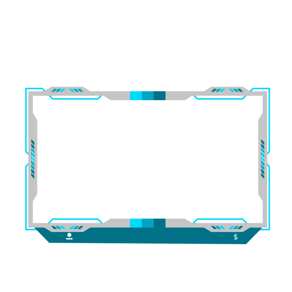 Online gaming screen panel and border design for gamers png