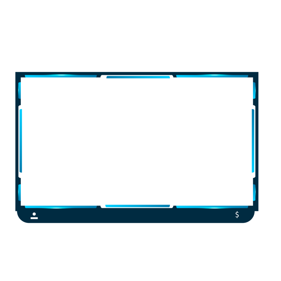 Online gaming screen panel and border design for gamers png