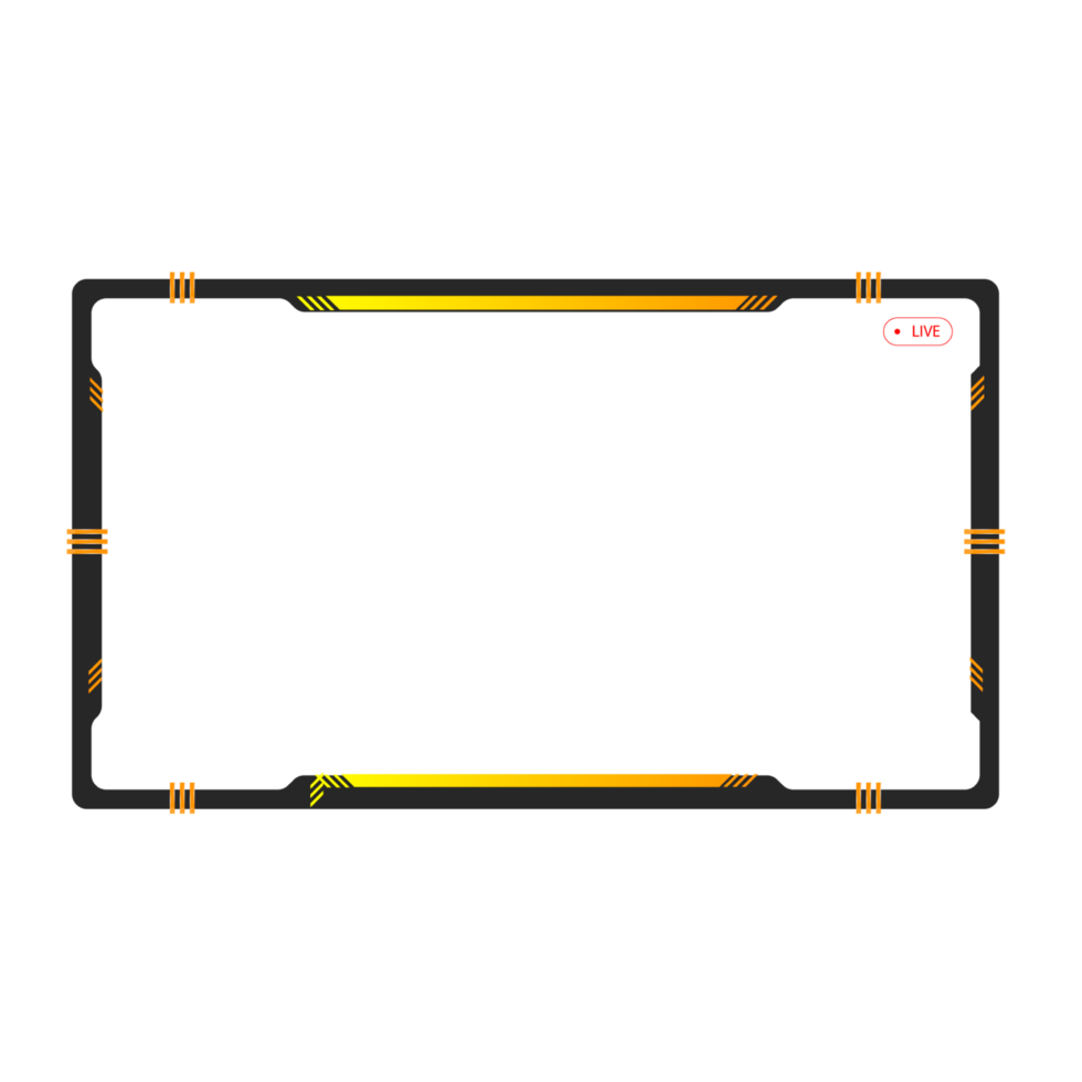 Online gaming screen panel and border design for gamers png