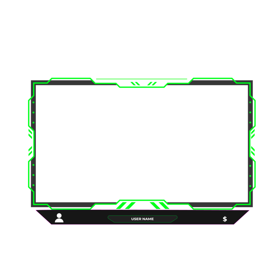 Online gaming screen panel and border design for gamers png