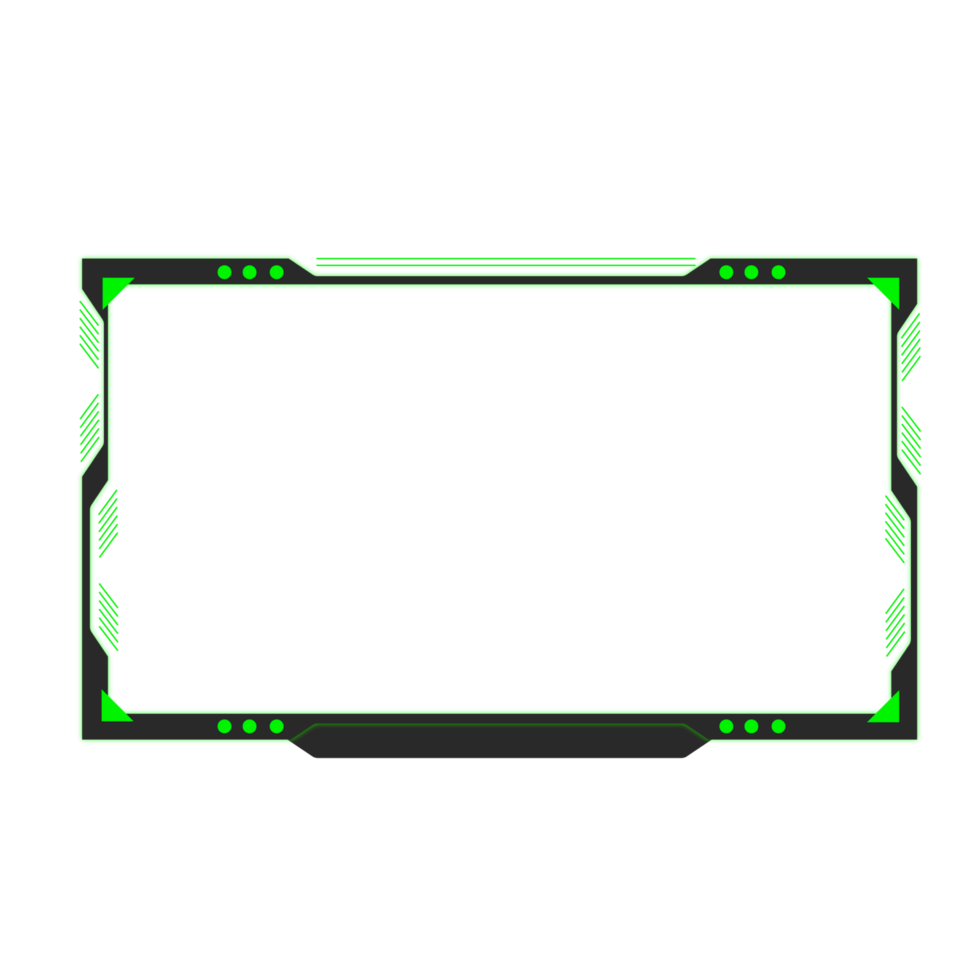 Online gaming screen panel and border design for gamers png