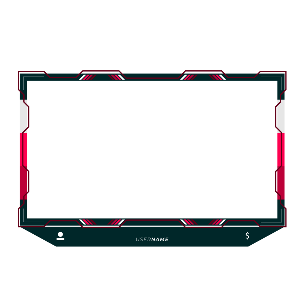 Online gaming screen panel and border design for gamers png