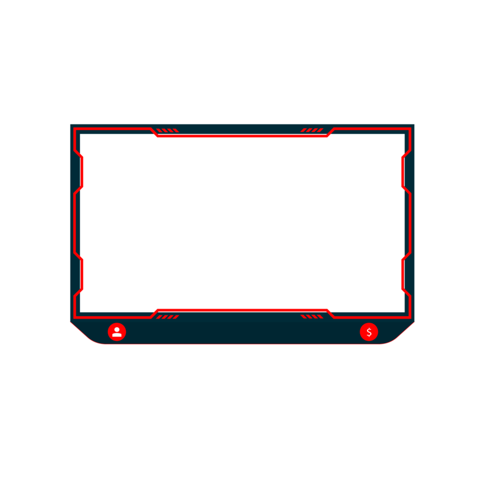 Online gaming screen panel and border design for gamers png