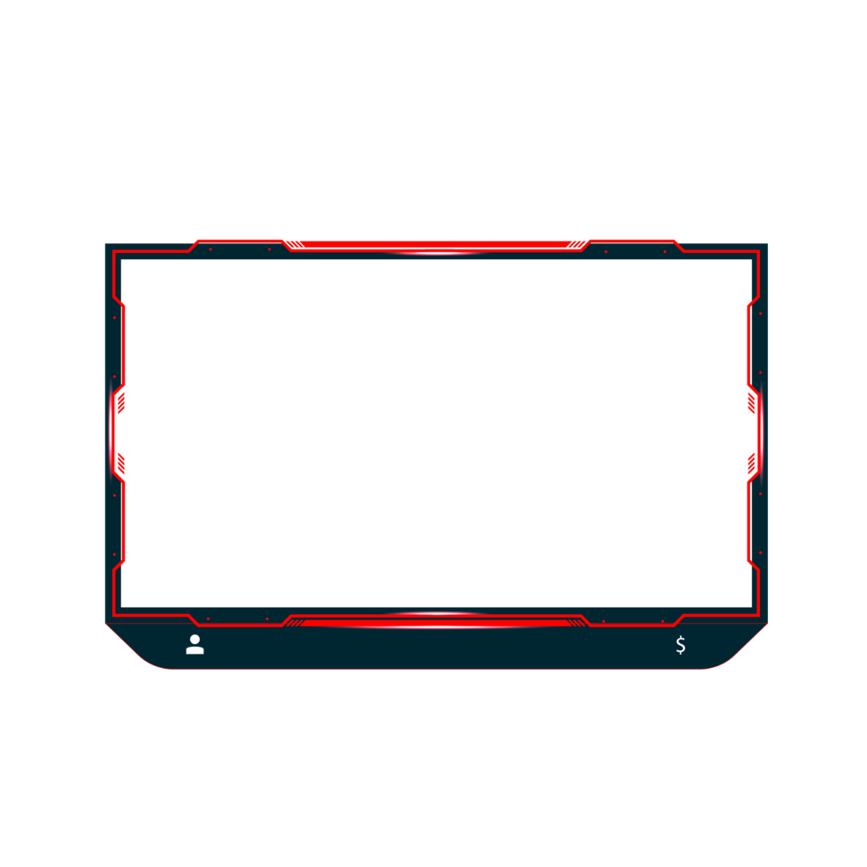 Online gaming screen panel and border design for gamers png