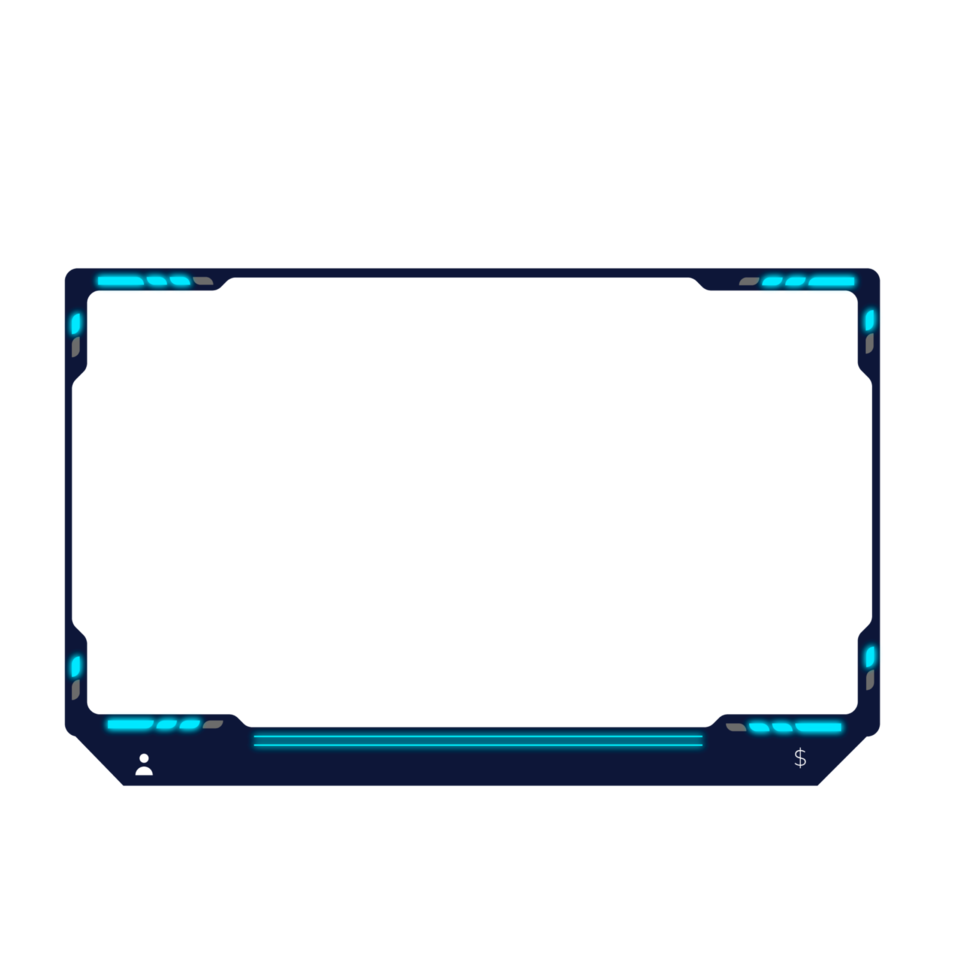 Online gaming screen panel and border design for gamers png