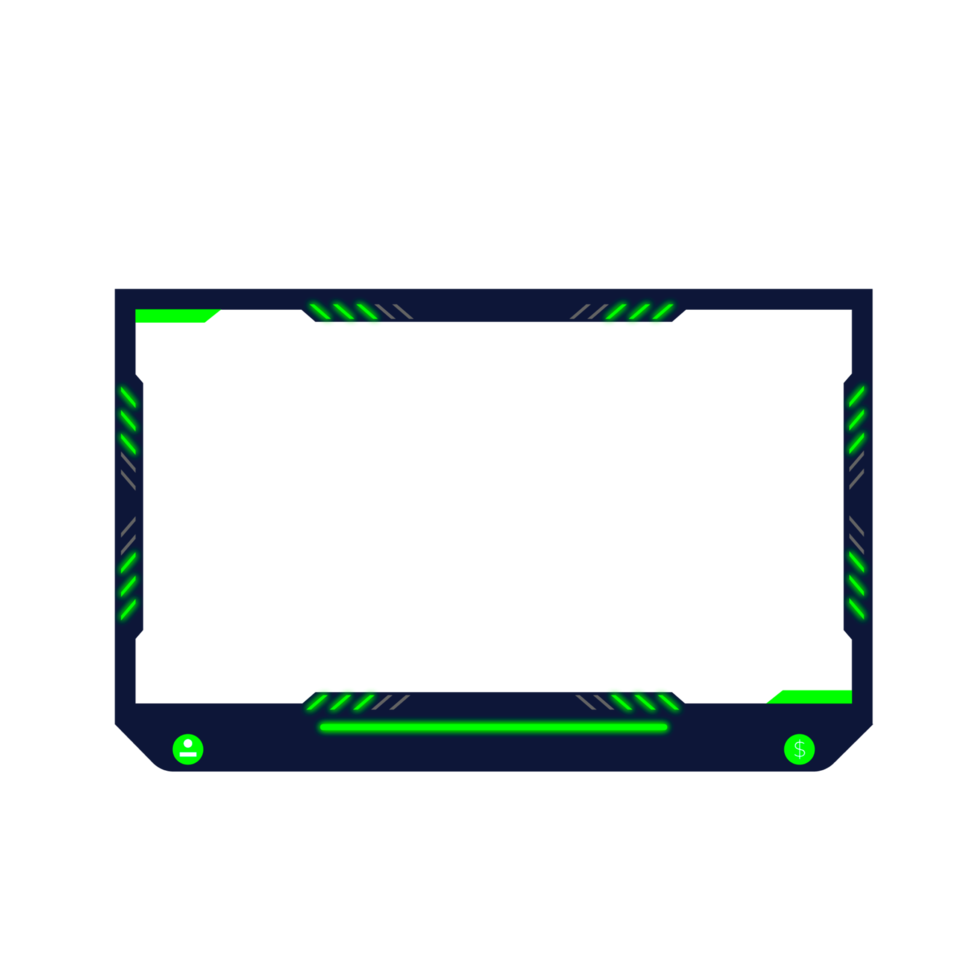 Online gaming screen panel and border design for gamers png