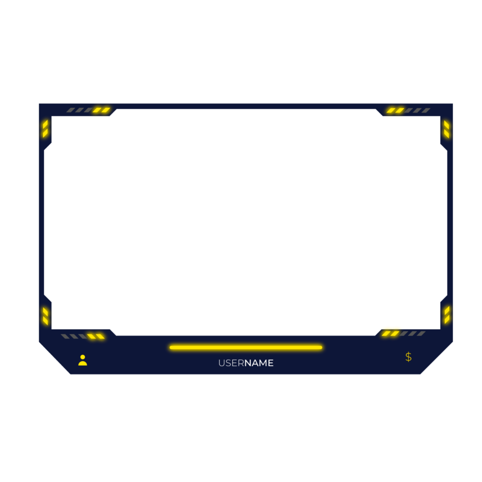 Online gaming screen panel and border design for gamers png