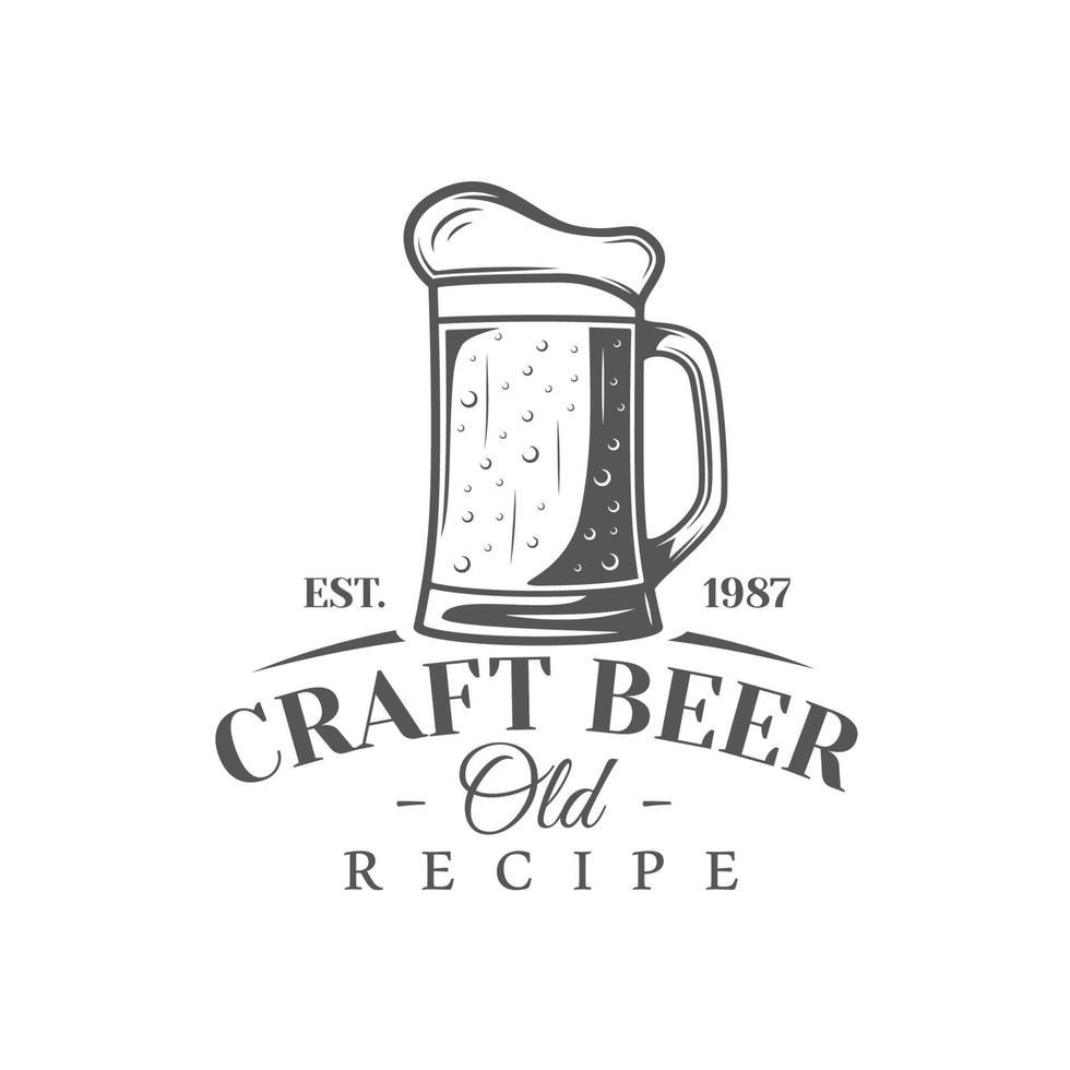 Beer label isolated on white background vector