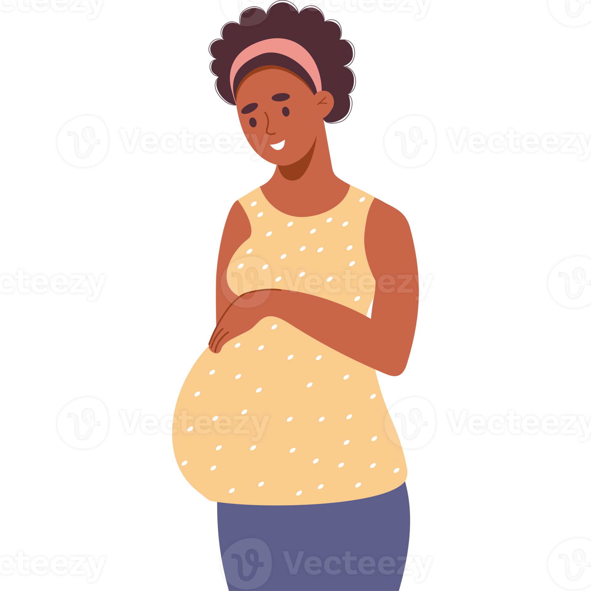 Happy Pregnant Black Woman 22751447 Png