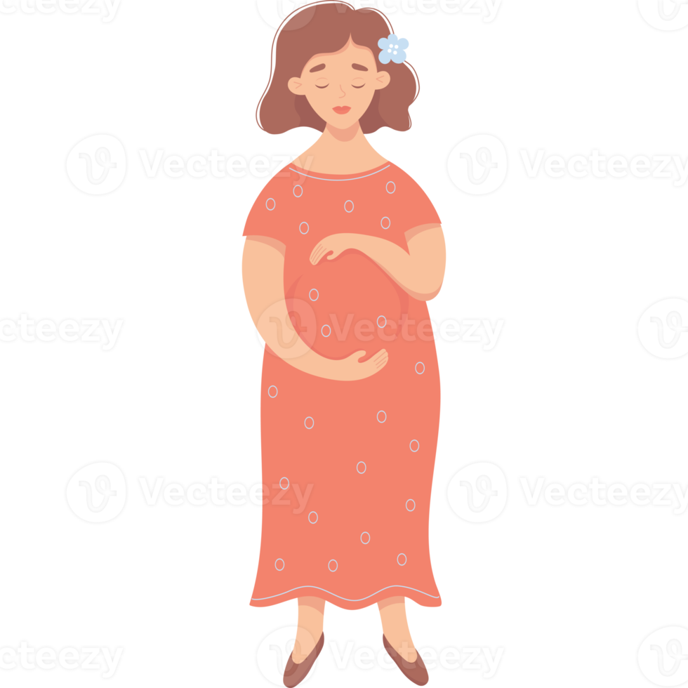 Cute  pregnant woman png