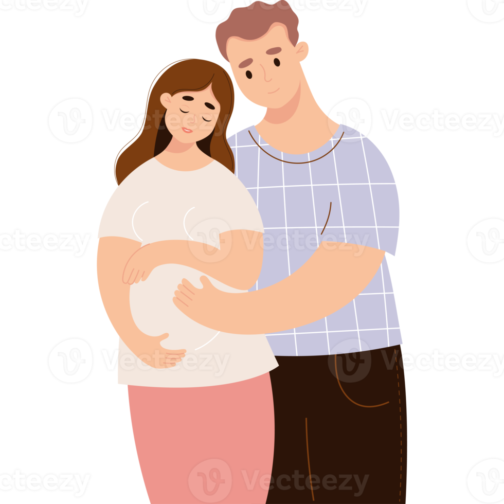 Happy  couple expecting baby png