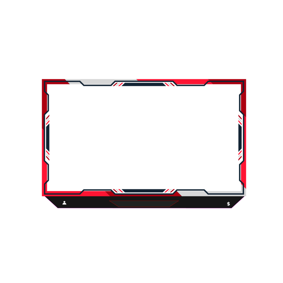 Online gaming screen panel and border design for gamers png