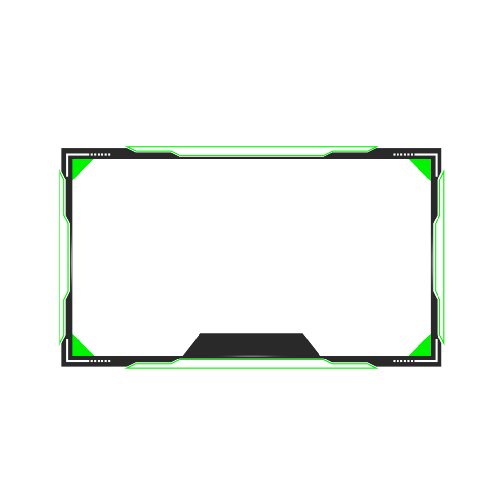 Online gaming screen panel and border design for gamers png