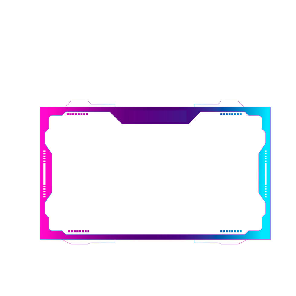 Online gaming screen panel and border design for gamers png