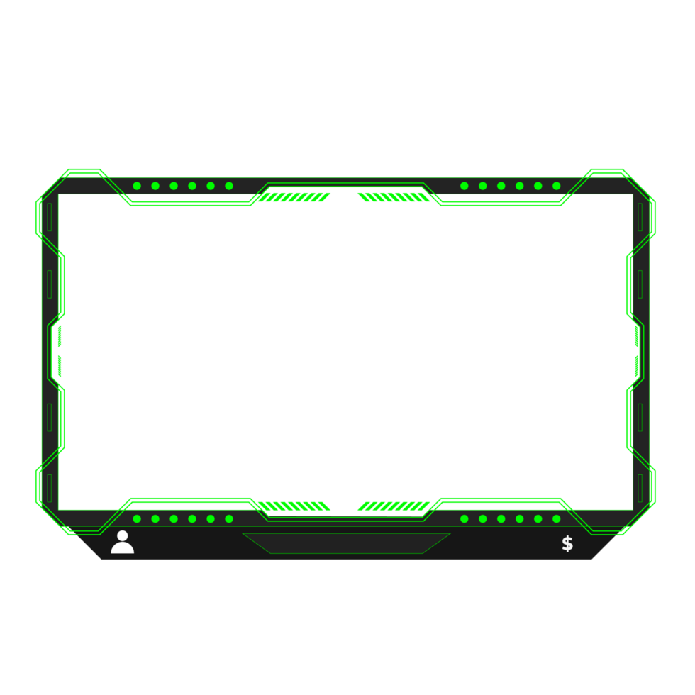 Online gaming screen panel and border design for gamers png