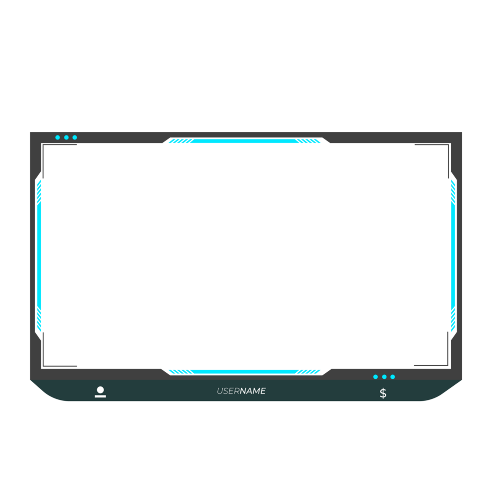 Online gaming screen panel and border design for gamers png