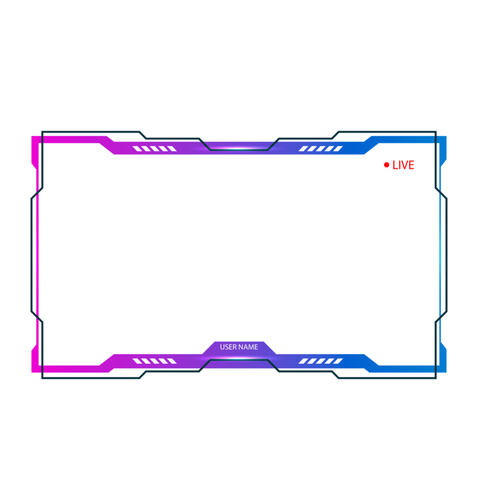 Online gaming screen panel and border design for gamers png