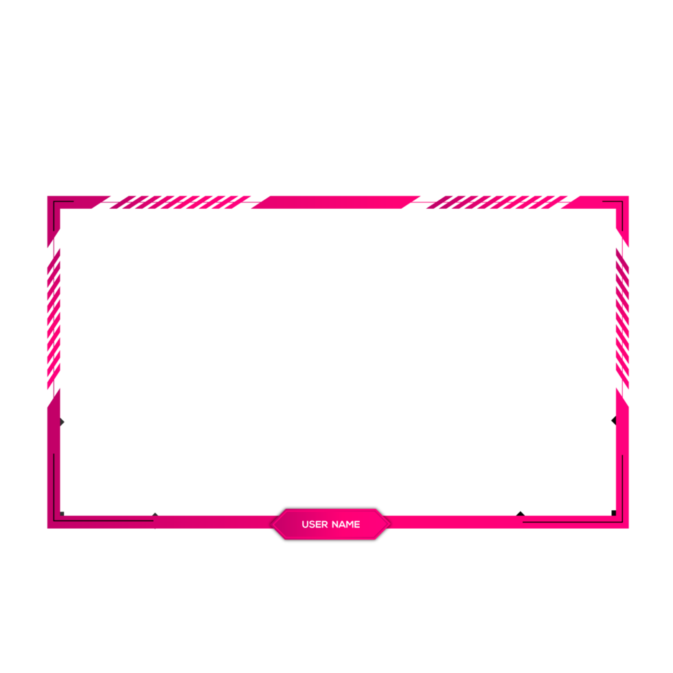 Online gaming screen panel and border design for gamers png