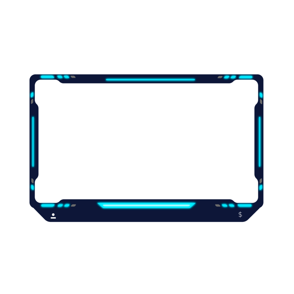 Online gaming screen panel and border design for gamers png