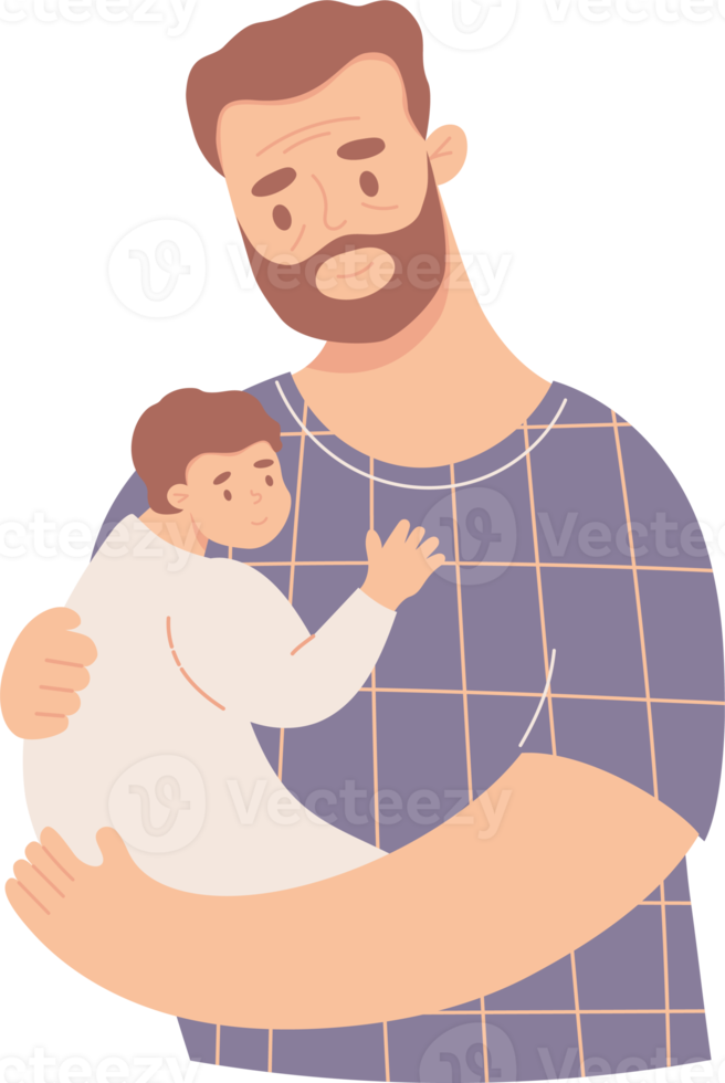 contento hombre con bebé png