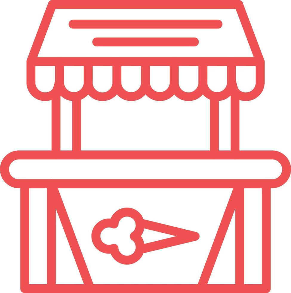 Ice Cream Stall Vector Icon Design