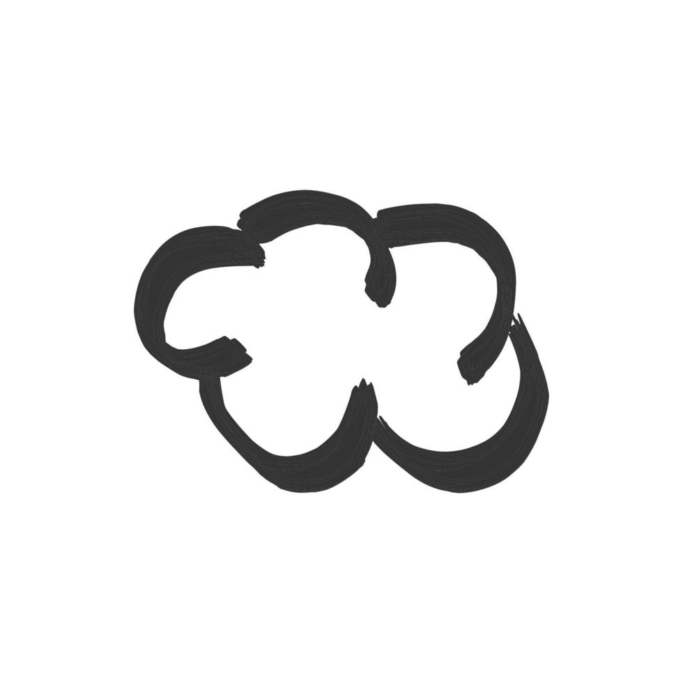 cloud hand drawn icon on white background vector